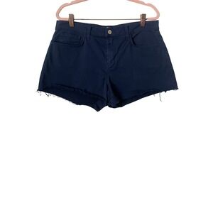 L'AGENCE Shorts Womens Size 29 Blue Raw Hem Denim Cut Off Stretch Cotton Casual